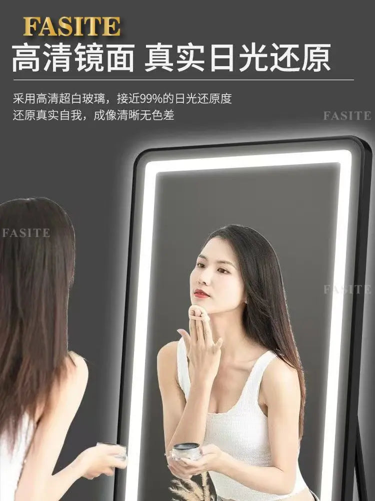 Smart LED with light, full-body , full-length r, fitness, fitting mirror, household