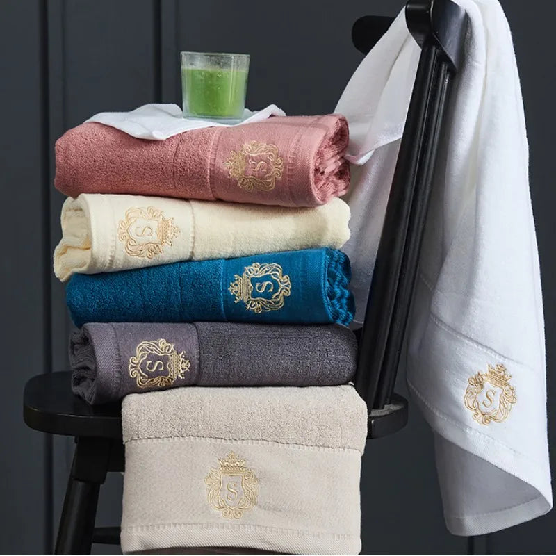 Set of 3 Cotton Bathroom Towels Sets 2pcs Hand Face Towel 35x75cm and 1pcs Big Bath Towels 70X140cm Washcloths Gift Towels 수건 세트