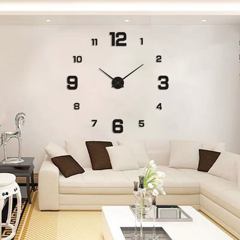 3D Wall Clock Luminous Frameless Wall Clocks DIY Digital Clock Wall Stickers Silent Clock for Home Living Room Office Wall Decor