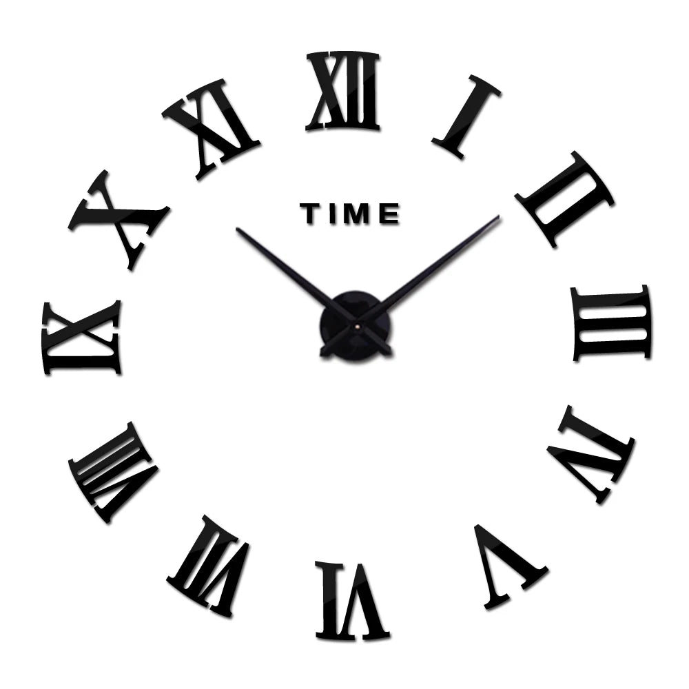 3D Wall Clock Luminous Frameless Wall Clocks DIY Digital Clock Wall Stickers Silent Clock for Home Living Room Office Wall Decor