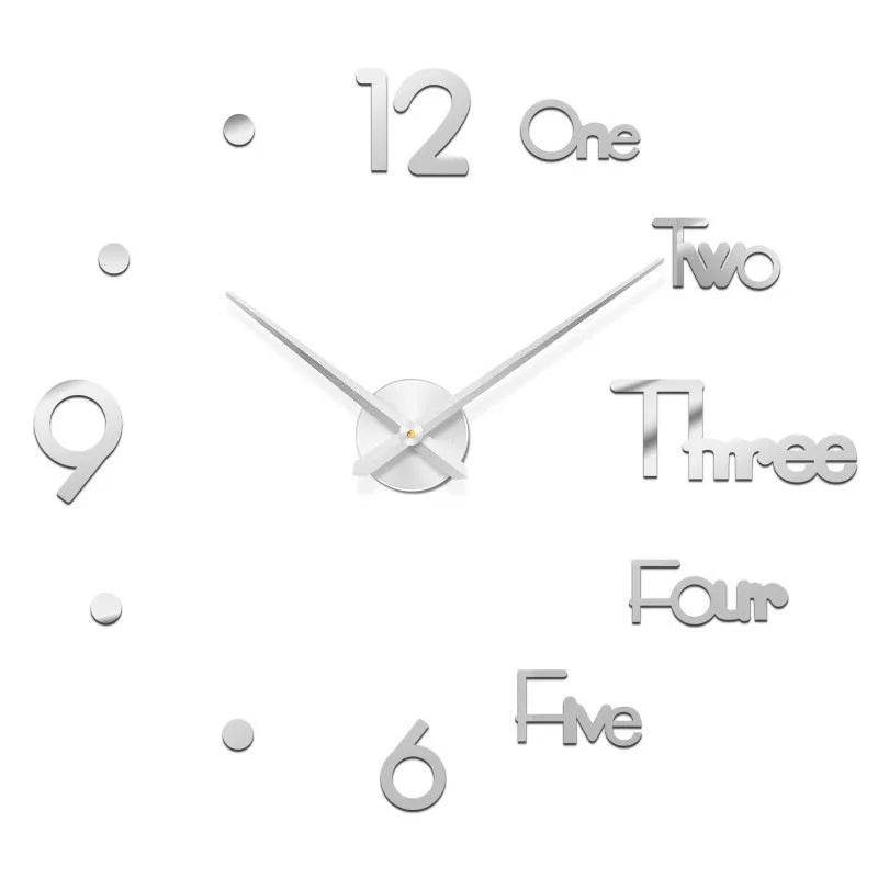 3D Wall Clock Luminous Frameless Wall Clocks DIY Digital Clock Wall Stickers Silent Clock for Home Living Room Office Wall Decor