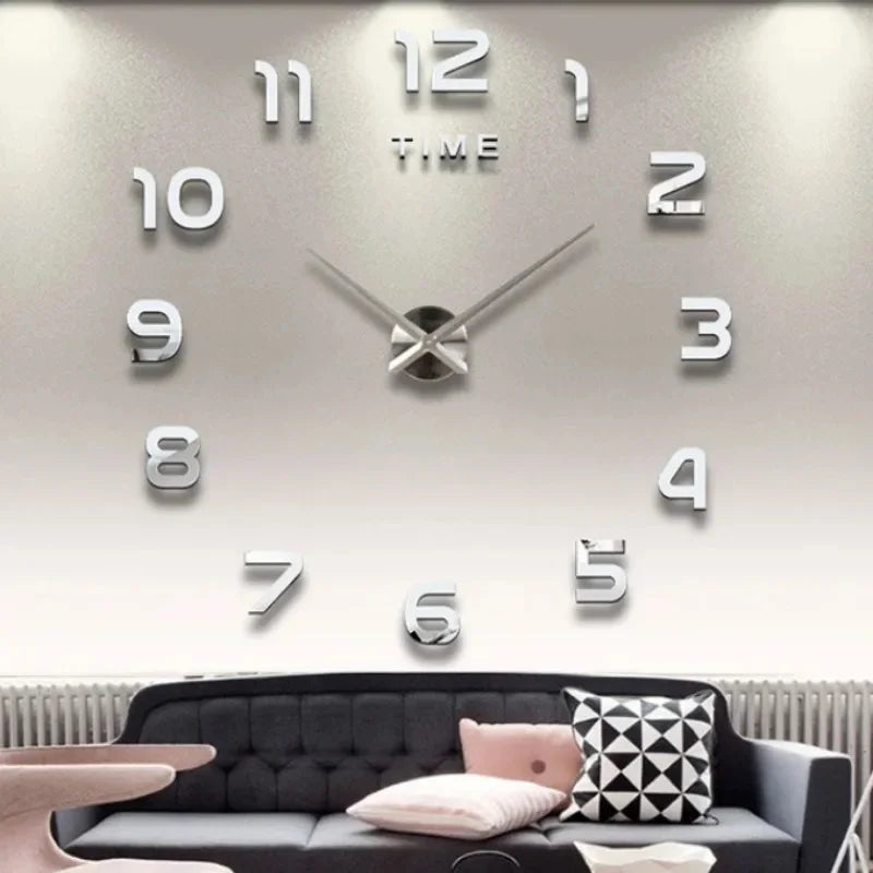 Large 3D Wall Clock Luminous Classic Wall Clocks DIY Digital Clock Wall Watches Stickers Silent Clock for Home Living Room Table
