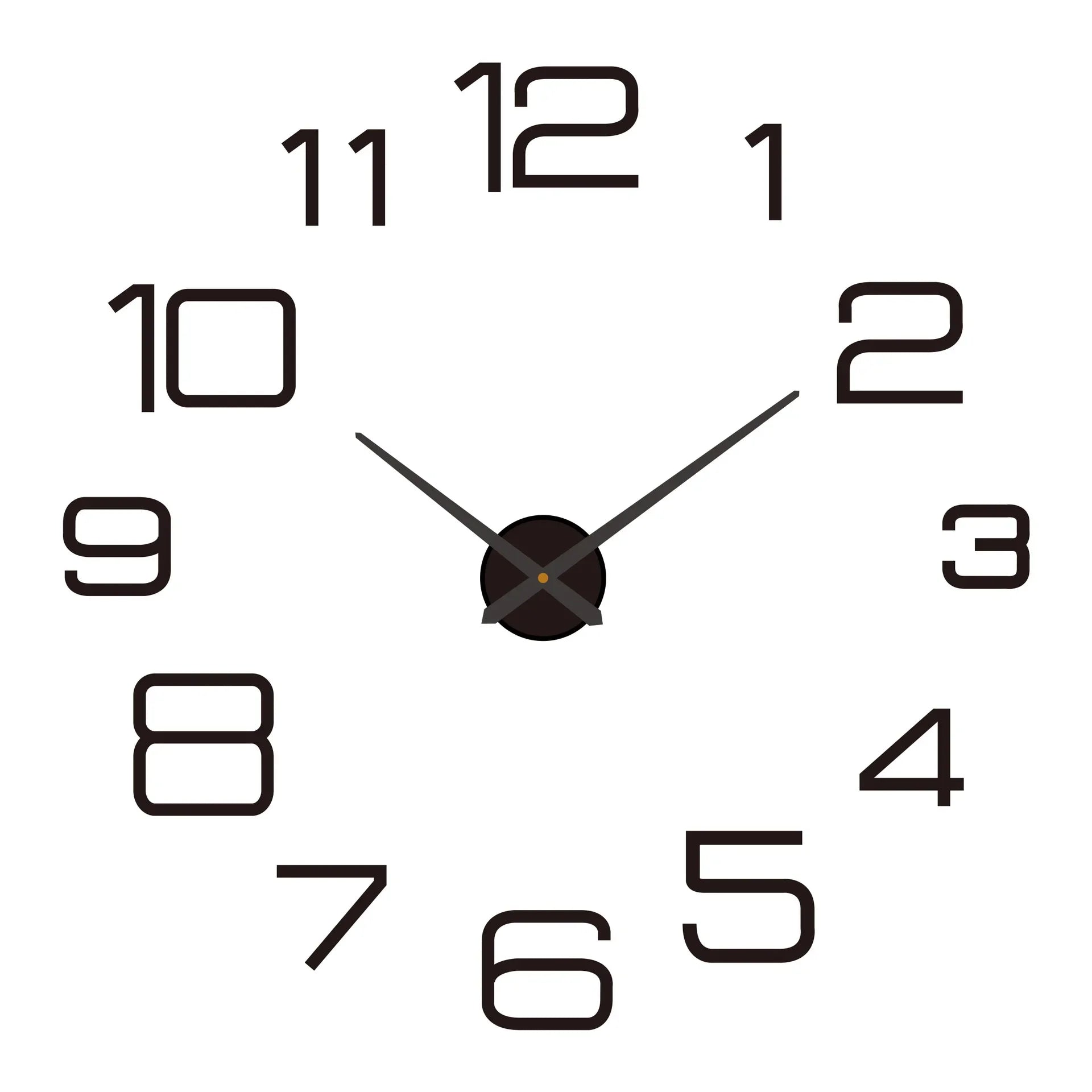 Large 3D Wall Clock Luminous Classic Wall Clocks DIY Digital Clock Wall Watches Stickers Silent Clock for Home Living Room Table