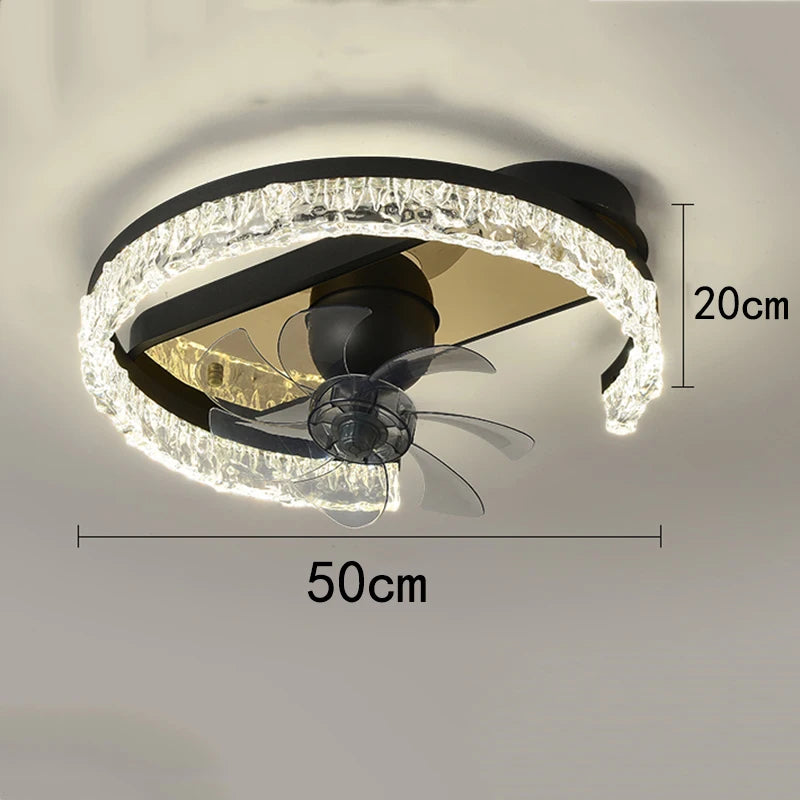 Modern ceiling lamps bedroom folding Ceiling fan ceiling fan with led light and control ceiling lamp for living room lighting