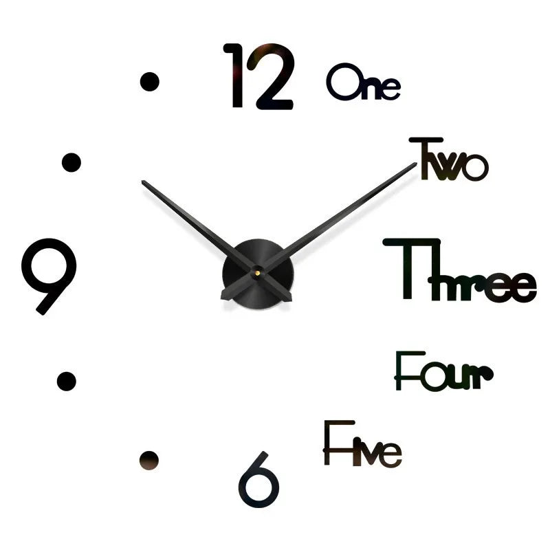 3D Wall Clock Luminous Frameless Wall Clocks DIY Digital Clock Wall Stickers Silent Clock for Home Living Room Office Wall Decor