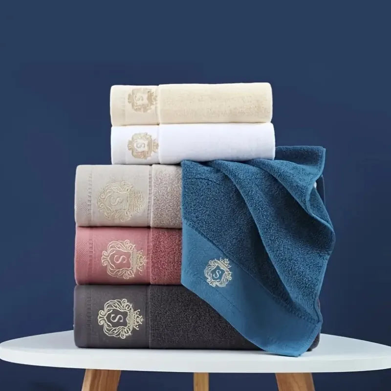 Set of 3 Cotton Bathroom Towels Sets 2pcs Hand Face Towel 35x75cm and 1pcs Big Bath Towels 70X140cm Washcloths Gift Towels 수건 세트