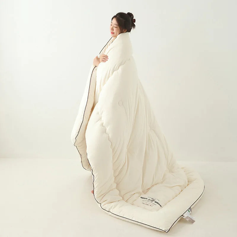 New autumn and winter wool quilt, thick and warm winter quilt, winter quick heating quilt core, universal for all seasons
