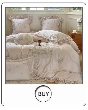 600TC Egyptian Cotton Chic Butterfly Embroidery Bedding Set 100% Cotton Duvet Cover Set Flat/Fitted Bed Sheet Pillowcases 4Pcs