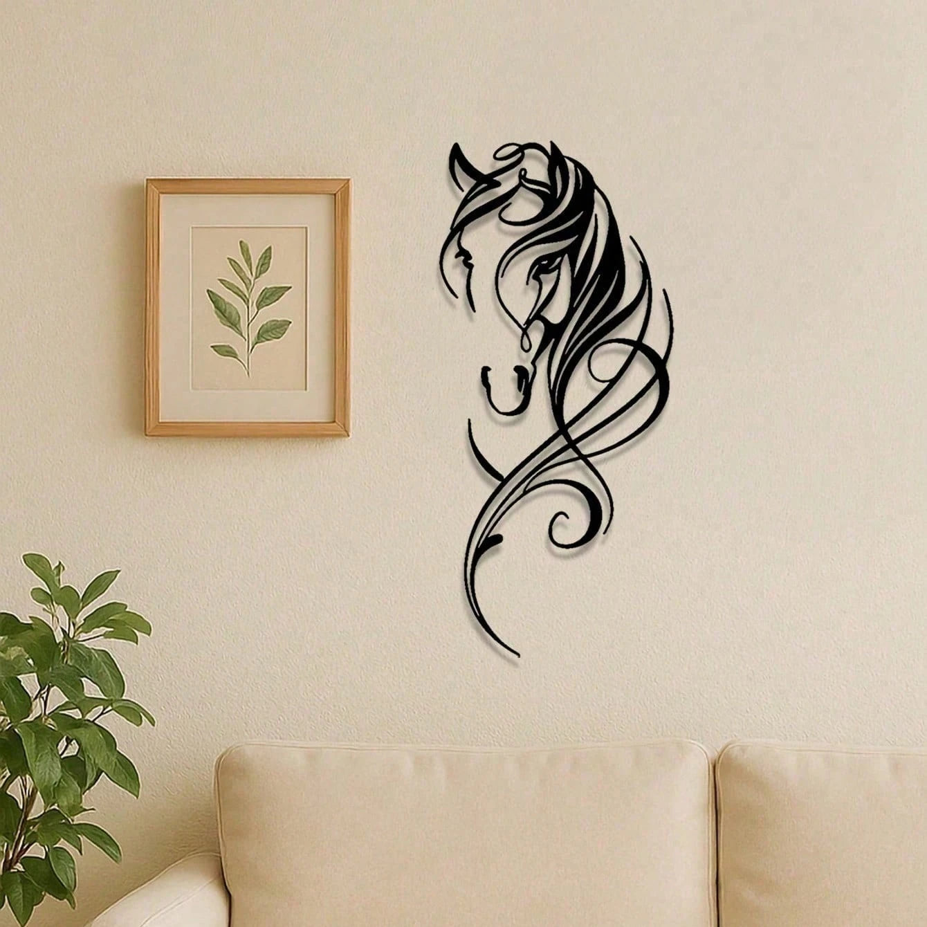 Vintage Horse Metal Wall Art, Handmade Industrial Decor for Cottagecore & Boho Home, Valentine‘s Day & Spring Festival Gift