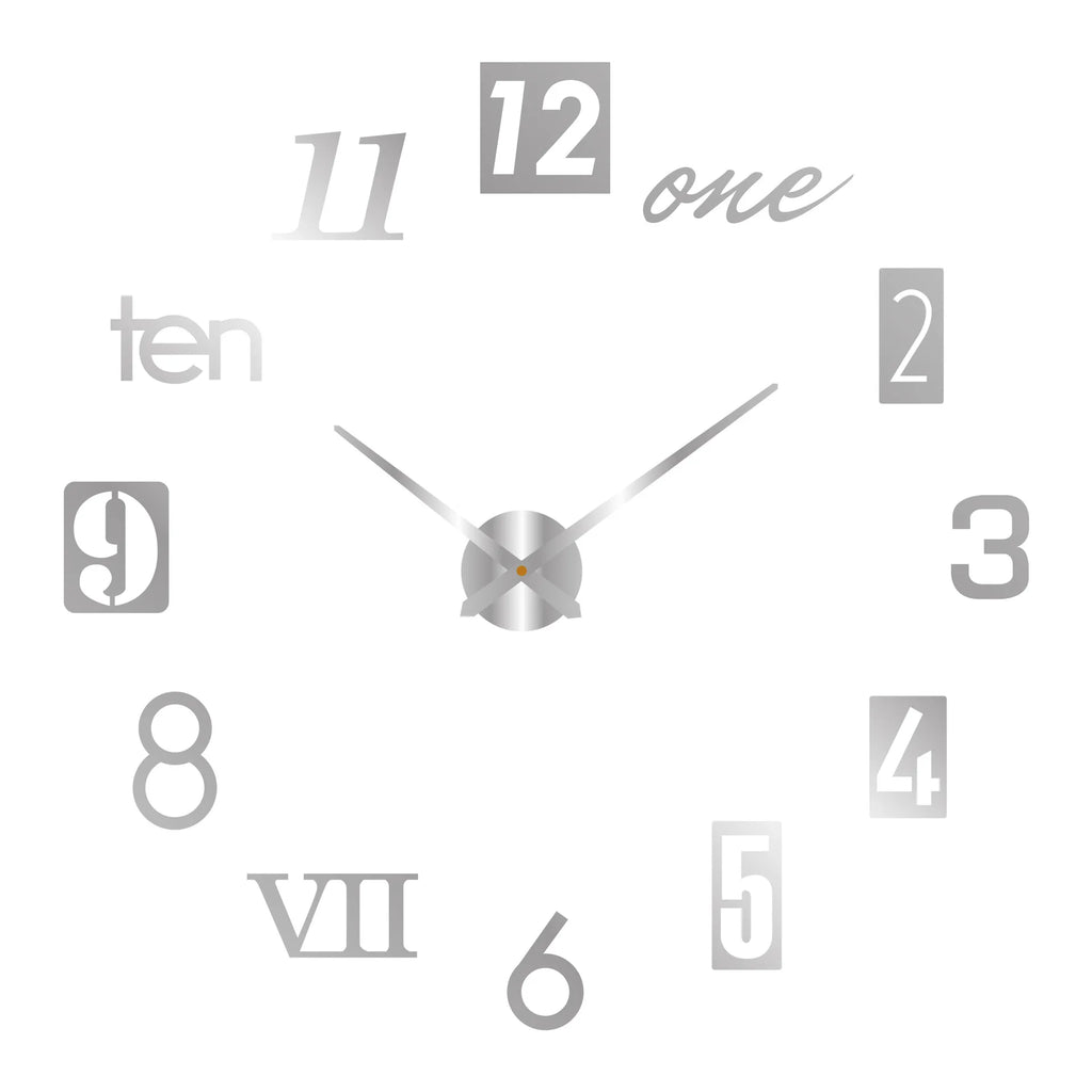 3D Wall Clock Luminous Frameless Wall Clocks DIY Digital Clock Wall Stickers Silent Clock for Home Living Room Office Wall Decor