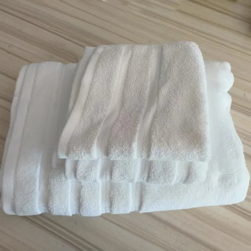 High Quality 100%Cotton Towel Set Bundle,Solid Dark Green Hand+Face+Bath Towel,Soft Absorbent Washcloth For Hotel Home Gift 3pcs