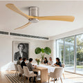 New 38/52/56 inch Modern Stylish LED Ceiling Fan with Light Remote Control 3 Blades Quiet Modern Design for Living Room Bedroom