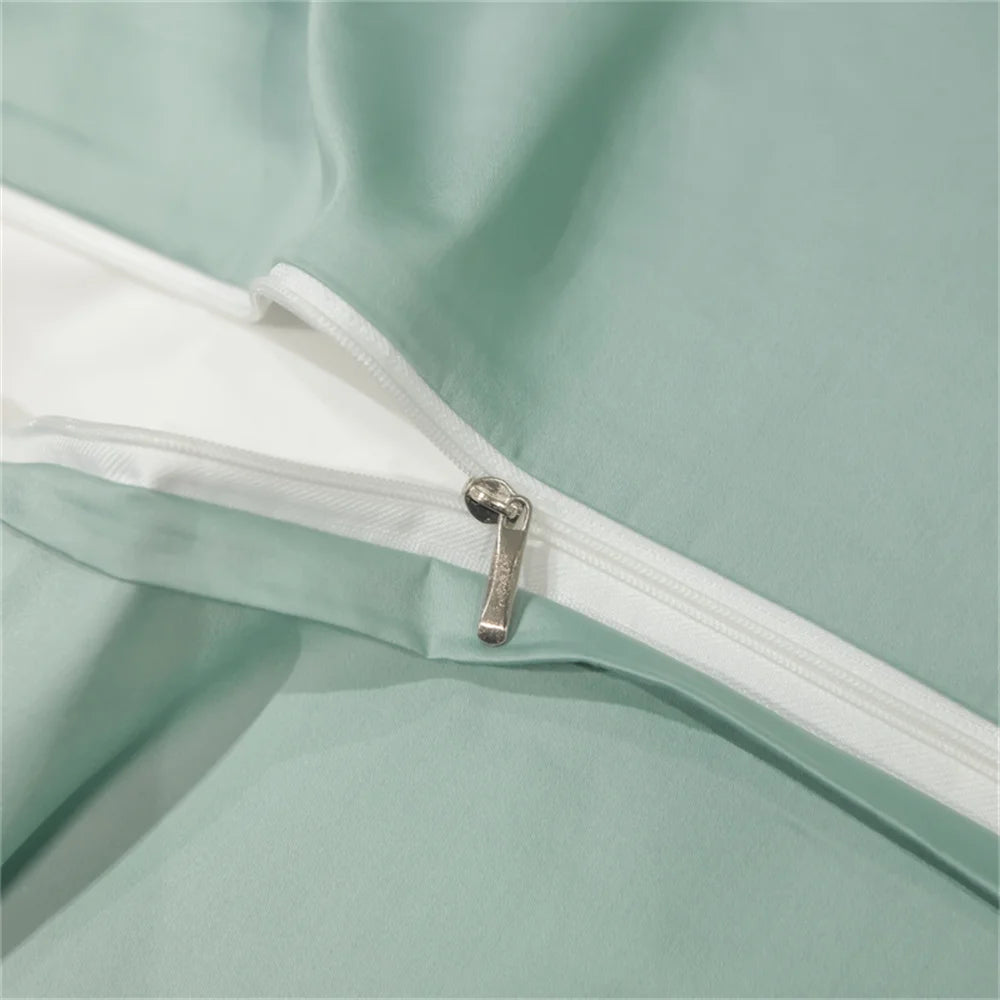 Svetanya Embroidery 100% Egyptian Cotton Silky Bedlinens Bedding Set Sheet Queen King Size Underwear Solid