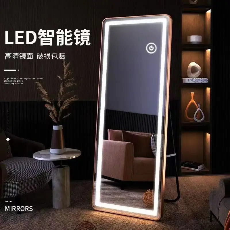 Smart LED with light, full-body , full-length r, fitness, fitting mirror, household