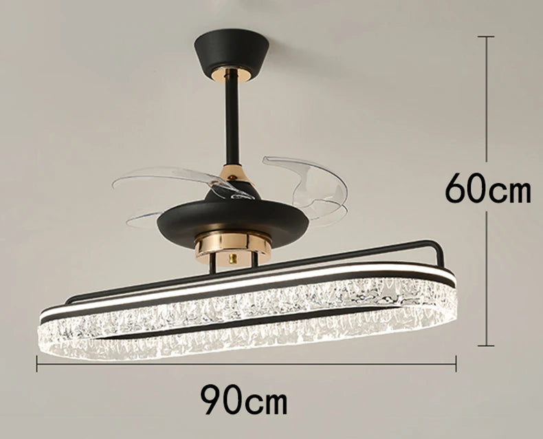 Modern ceiling lamps bedroom folding Ceiling fan ceiling fan with led light and control ceiling lamp for living room lighting