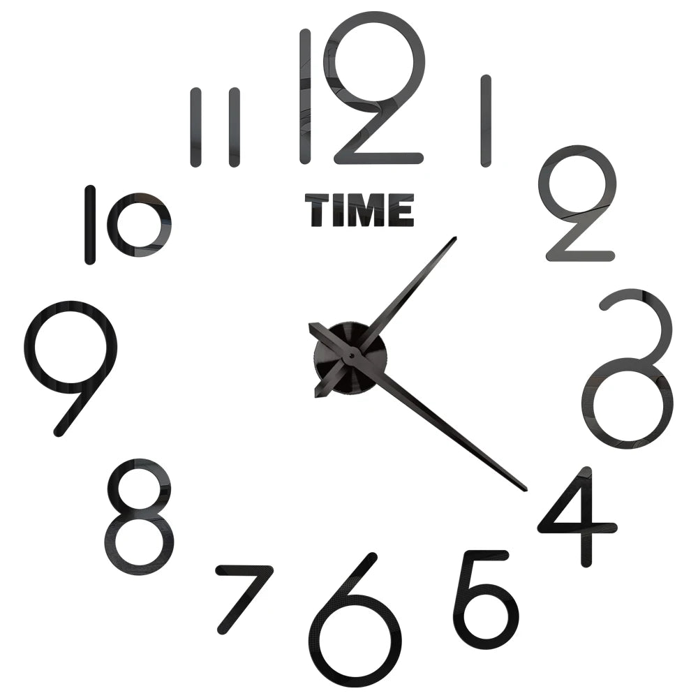 3D Wall Clock Luminous Frameless Wall Clocks DIY Digital Clock Wall Stickers Silent Clock for Home Living Room Office Wall Decor